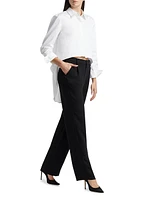 Kira Poplin High- Low Fly Away Shirt