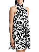 Elizabeth Sequined Floral Shift Minidress