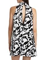 Elizabeth Sequined Floral Shift Minidress