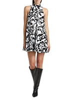 Elizabeth Sequined Floral Shift Minidress
