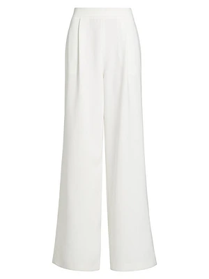 Hailey Pleated Wide-Leg Trousers