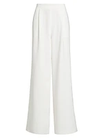 Hailey Pleated Wide-Leg Trousers