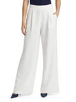 Hailey Pleated Wide-Leg Trousers