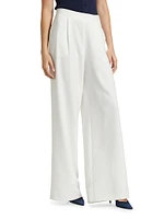 Hailey Pleated Wide-Leg Trousers