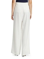 Hailey Pleated Wide-Leg Trousers