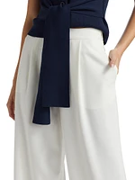 Hailey Pleated Wide-Leg Trousers