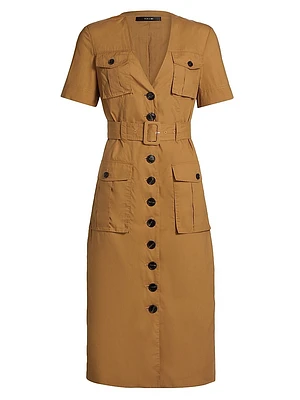 Finn Stretch-Cotton Poplin Midi-Dress