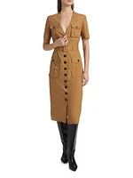 Finn Stretch-Cotton Poplin Midi-Dress