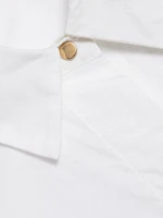 Jilly Stretch-Cotton Crop Blouse