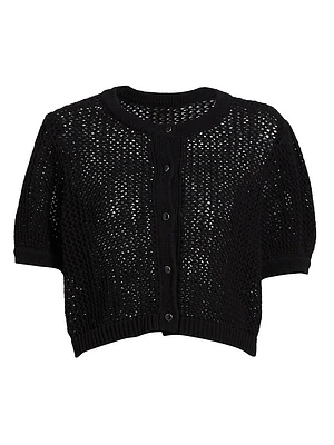 Samantha Crocheted Cotton Cardigan