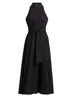 Chelsea Stretch-Cotton Poplin Tie-Waist Shirtdress