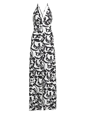 Aubrey Printed Maxi Slipdress