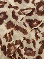 Leopard Georgette Halter Maxi Dress
