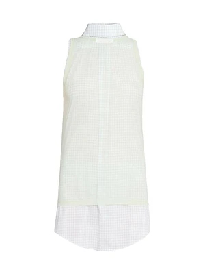 Layered Check Sleeveless Top