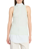 Layered Check Sleeveless Top
