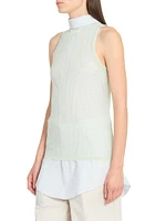 Layered Check Sleeveless Top