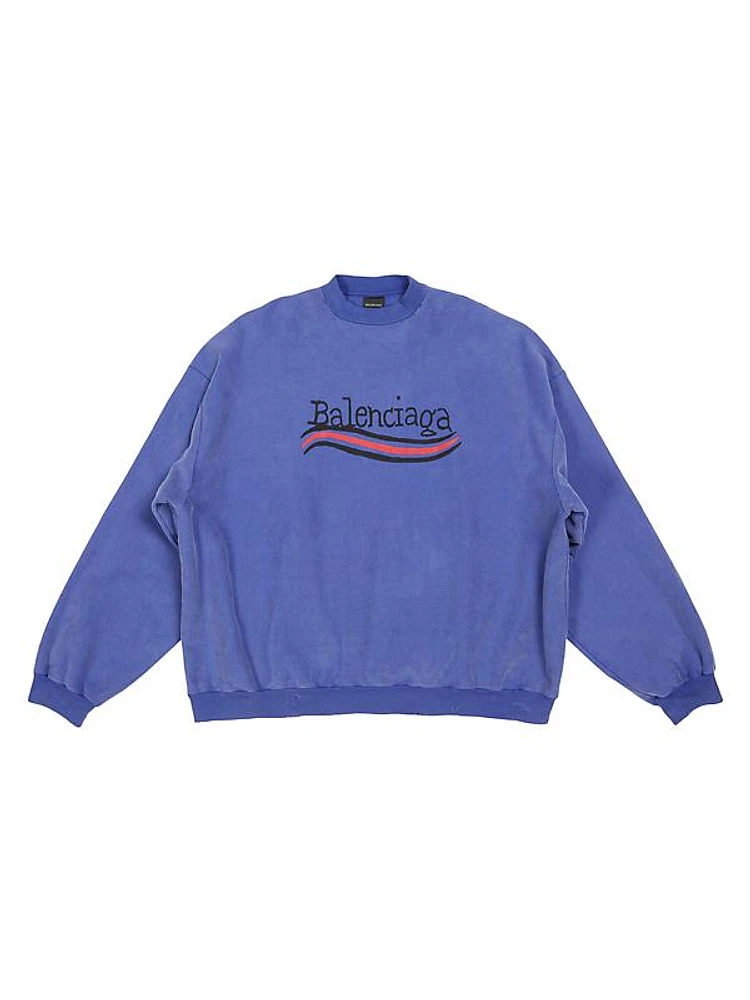 Hand-Drawn Political Campaign Oversized Sweatshirt