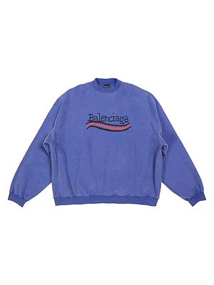 Hand-Drawn Political Campaign Oversized Sweatshirt