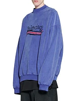 Hand-Drawn Political Campaign Oversized Sweatshirt