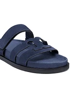 Ines Logo-Detailed Suede Slide Sandals