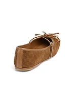 Horsebit Suede Ballet Flats