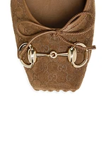 Horsebit Suede Ballet Flats