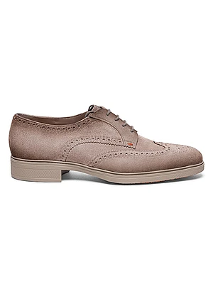 Easy Brogue Suede Dress Shoes