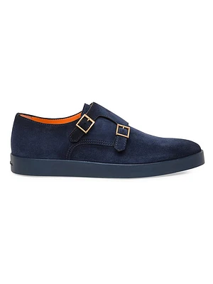 Atlantis Suede Double Monk Strap Shoes