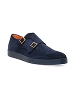 Atlantis Suede Double Monk Strap Shoes
