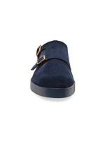 Atlantis Suede Double Monk Strap Shoes