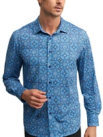 Zante Geometric Print Button-Front Shirt