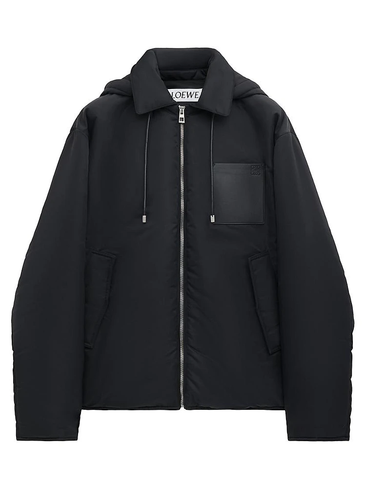 Hooded Nylon-Blend Jacket