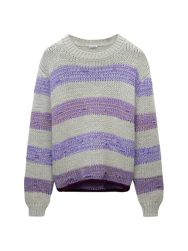 Striped Wool-Blend Crewneck Sweater