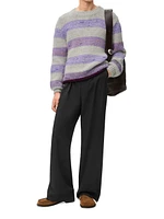 Striped Wool-Blend Crewneck Sweater