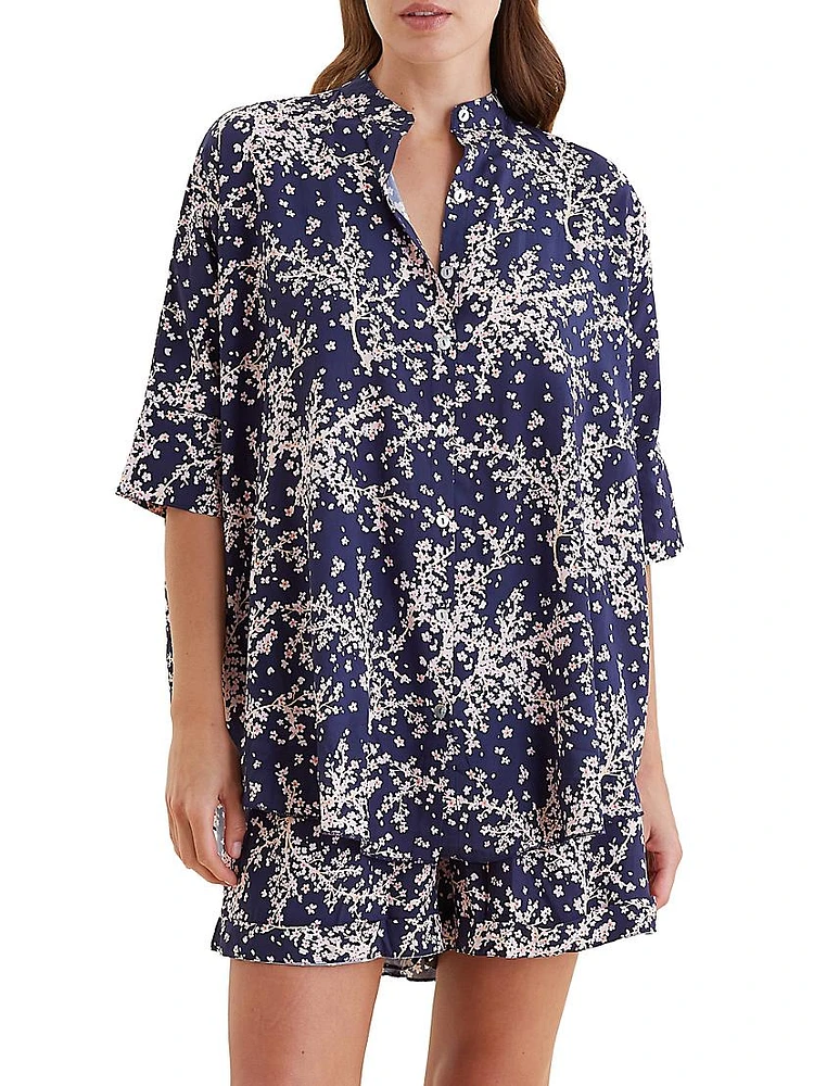 Cheri Blossom Boxer Pajamas