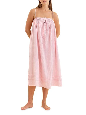 Sabine Seersucker Stripe Nightie