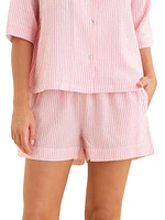 Sabine Seersucker Stripe Boxer Pajamas