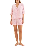 Sabine Seersucker Stripe Boxer Pajamas