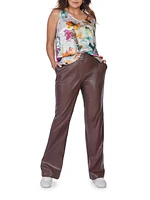 Gia Stretch Silk Charmeuse Floral Top