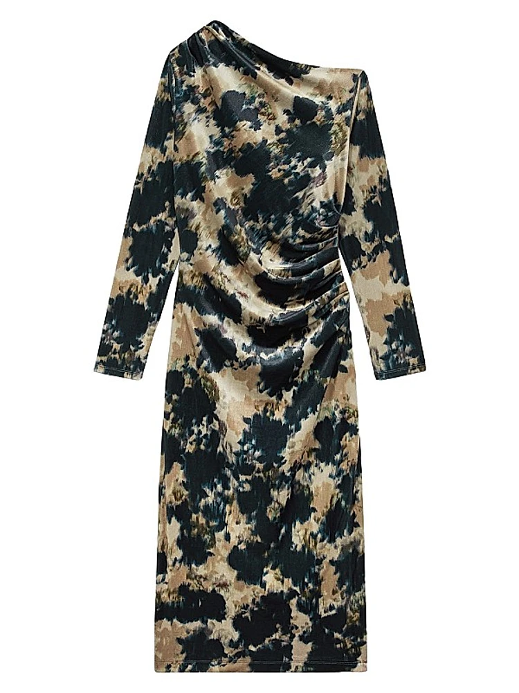 Briana Tie-Dye Velvet Maxi Dress