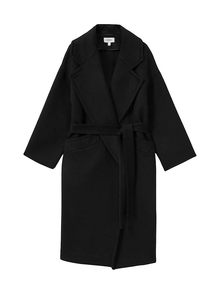 Bridget Wool-Blend Tie-Waist Coat