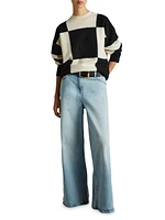 Becki Colorblocked Wool-Blend Sweater