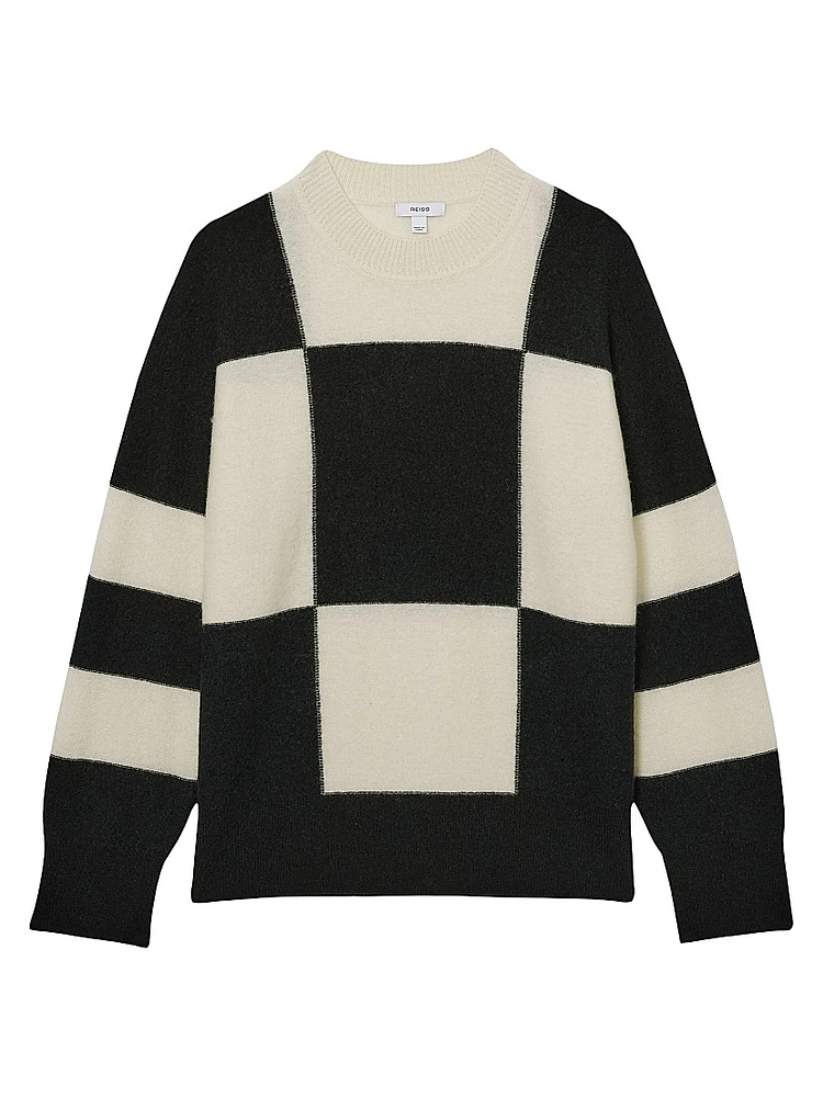 Becki Colorblocked Wool-Blend Sweater