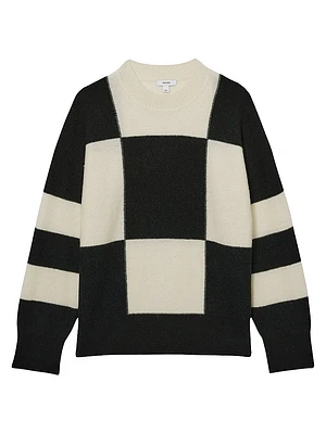 Becki Colorblocked Wool-Blend Sweater