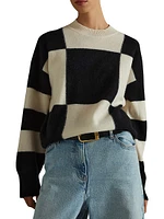 Becki Colorblocked Wool-Blend Sweater