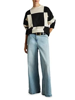 Becki Colorblocked Wool-Blend Sweater
