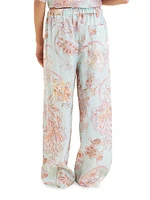 Coco Resort Floral Linen Wide-Leg Pants