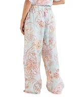 Coco Resort Floral Linen Wide-Leg Pants