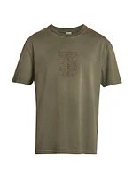 Embroidered Logo Cotton-Blend T-Shirt