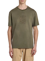 Embroidered Logo Cotton-Blend T-Shirt